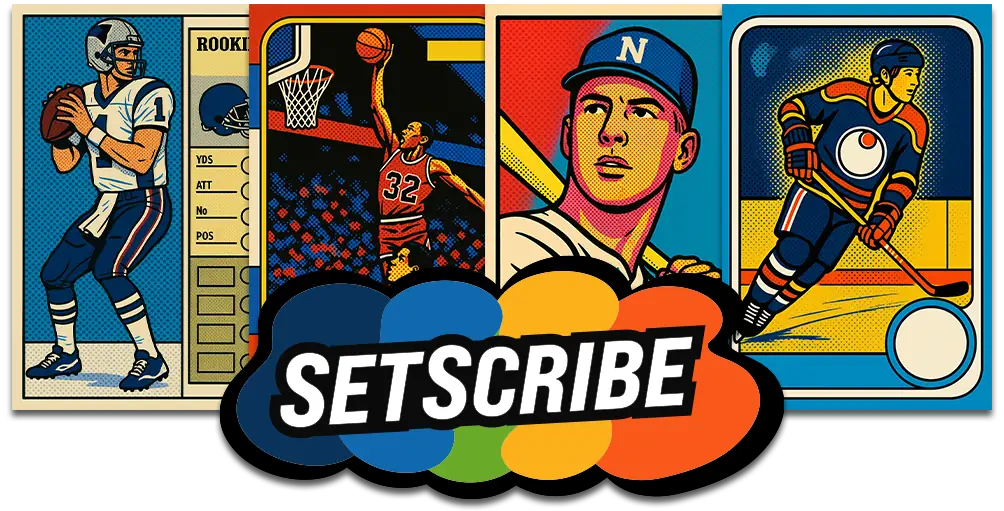 SetScribe AI scanning a sports card and instantly identifying player, year, set, and eBay price